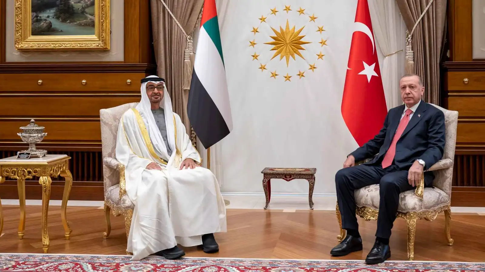 محمد بن زايد والرئيس التركي