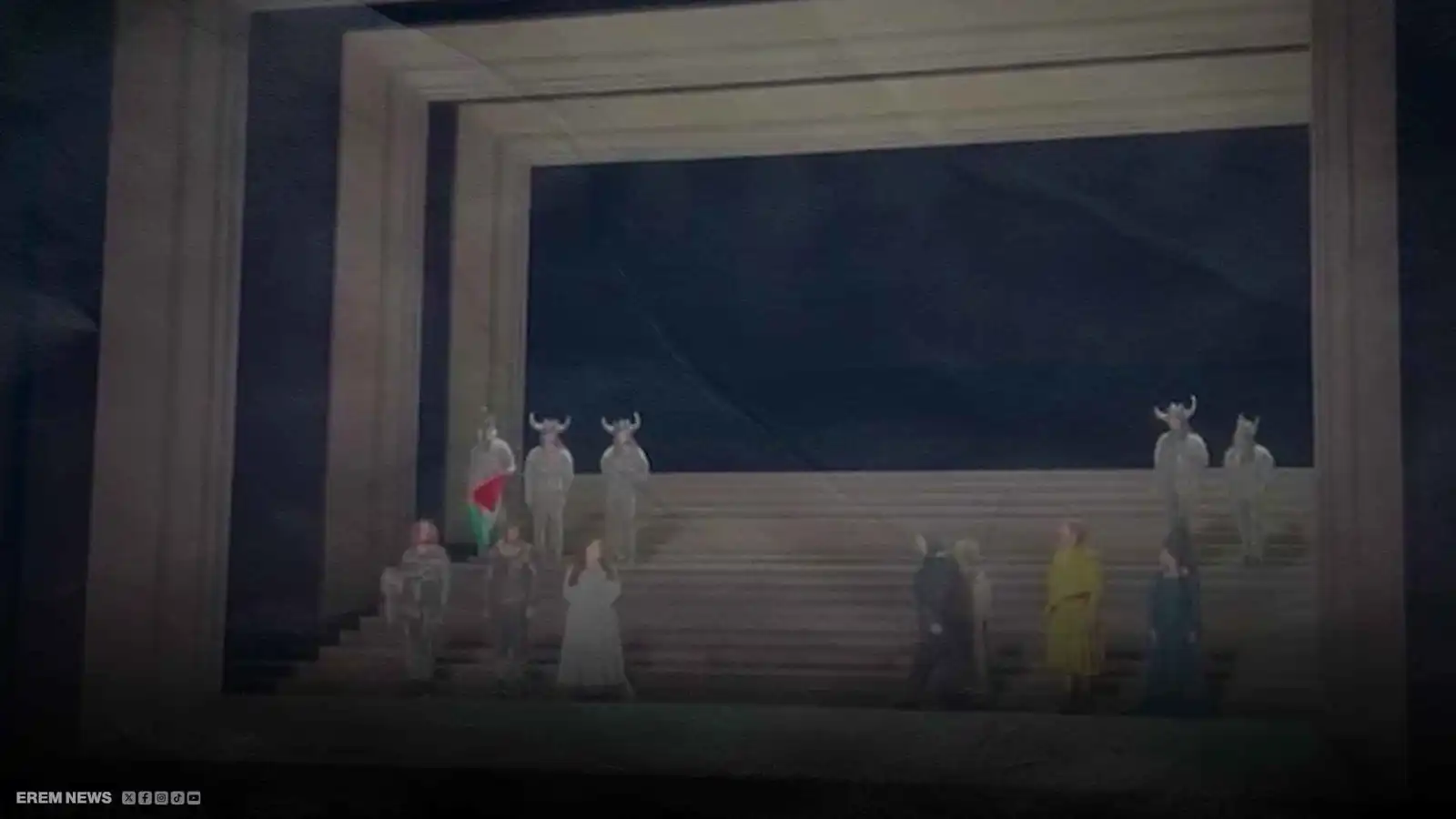 ضجة بدار الأوبرا في لندن بعد رفع علم فلسطين (فيديو إرم)