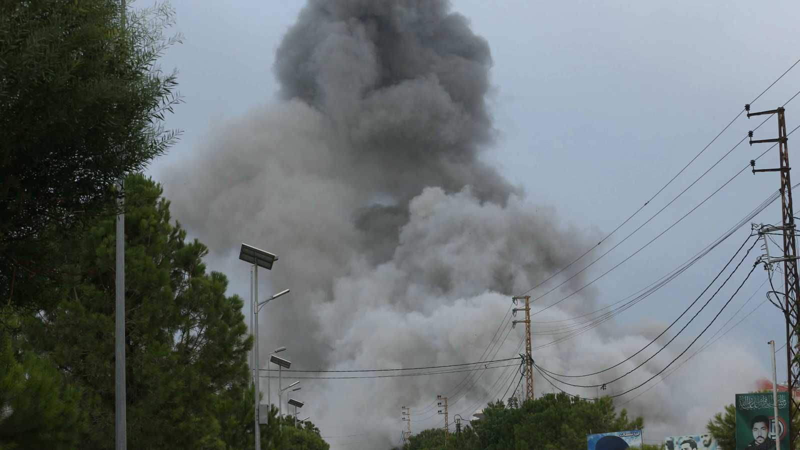 غارة إسرائيلية تستهدف بنى تحتية لحزب الله جنوبي لبنان (فيديو)