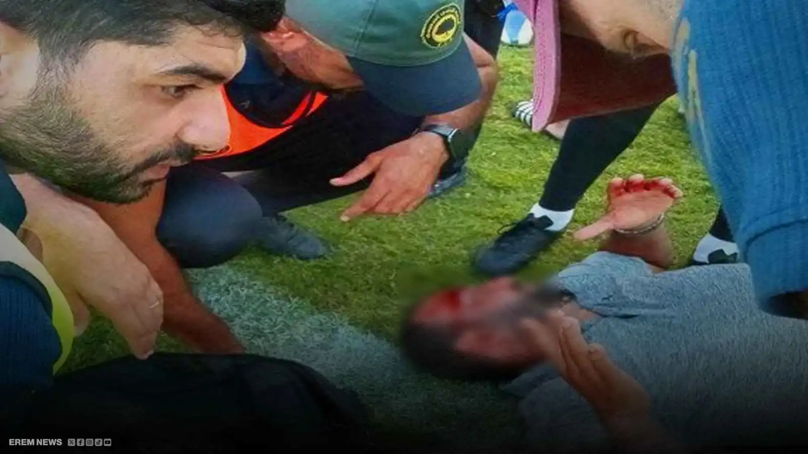 لحظ إصابة عامر دربال 