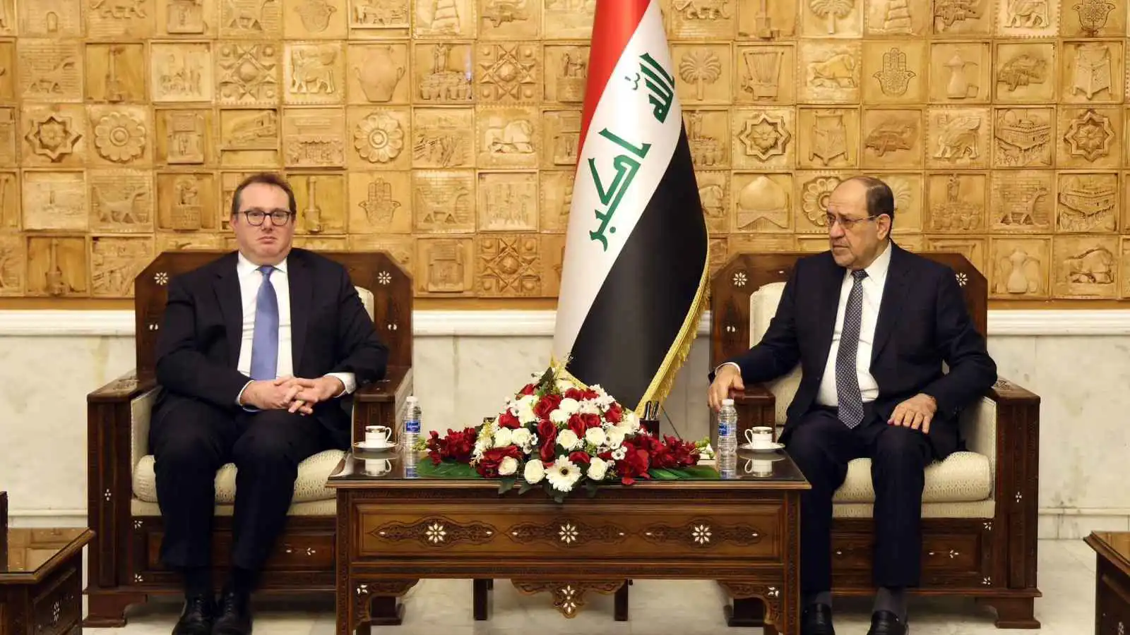 رغم التوترات.. نوري المالكي يلتقي القائم بالأعمال الأمريكي في بغداد