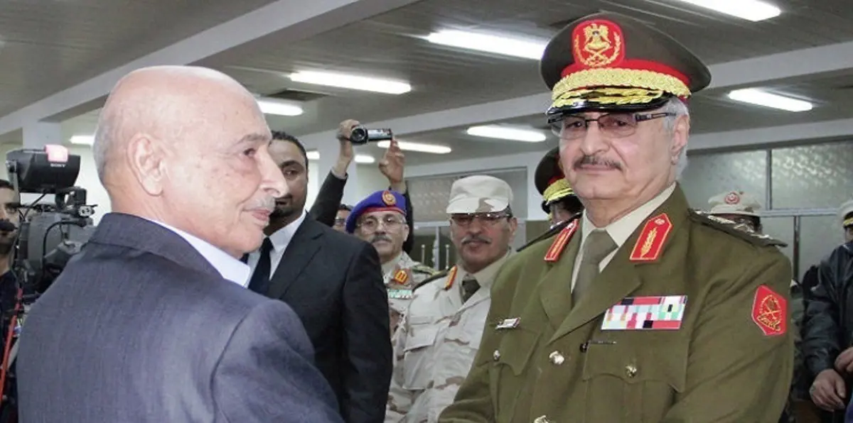 مصر تتوسط بين عقيلة صالح وخليفة حفتر لإنهاء الخلاف بينهما