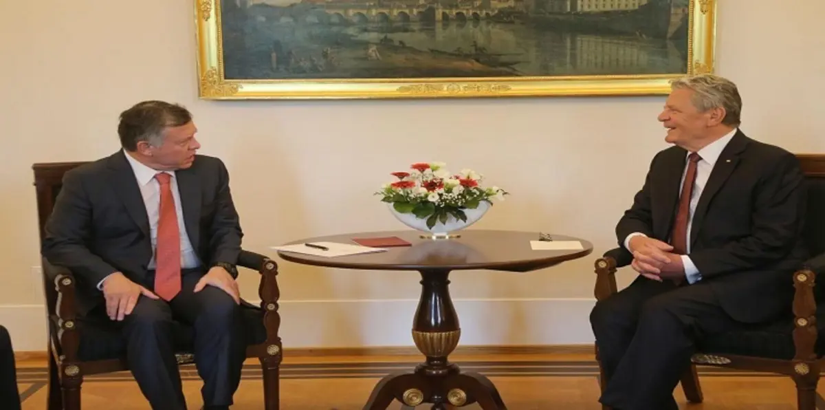 العاهل الأردني يستقبل الرئيس الألماني في عمان