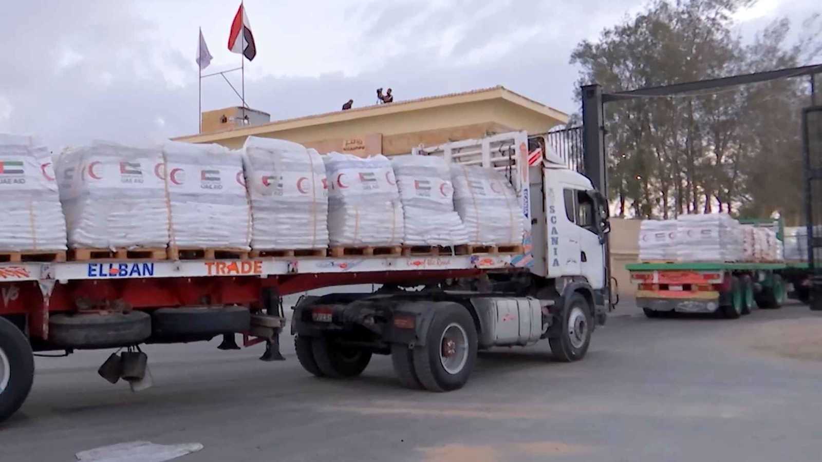 دخول أكثر من 10 آلاف طن من المساعدات الإماراتية إلى غزة