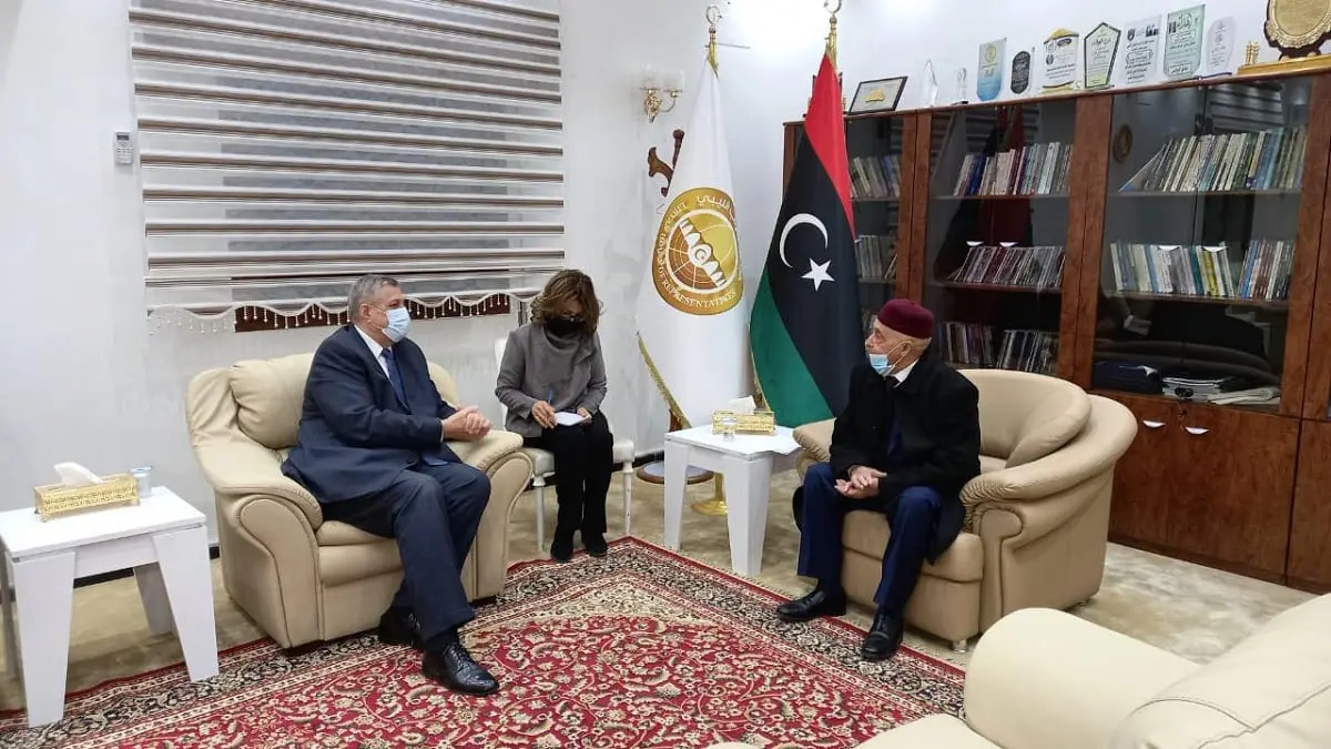 المبعوث الأممي إلى ليبيا يلتقي عقيلة صالح في القبة