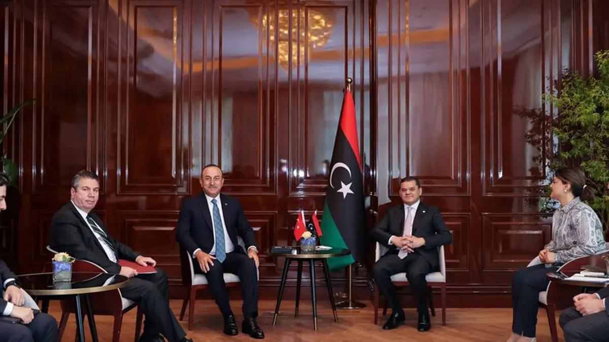 الدبيبة يبحث مع تشاويش أوغلو تنسيق المواقف في مؤتمر برلين الثاني