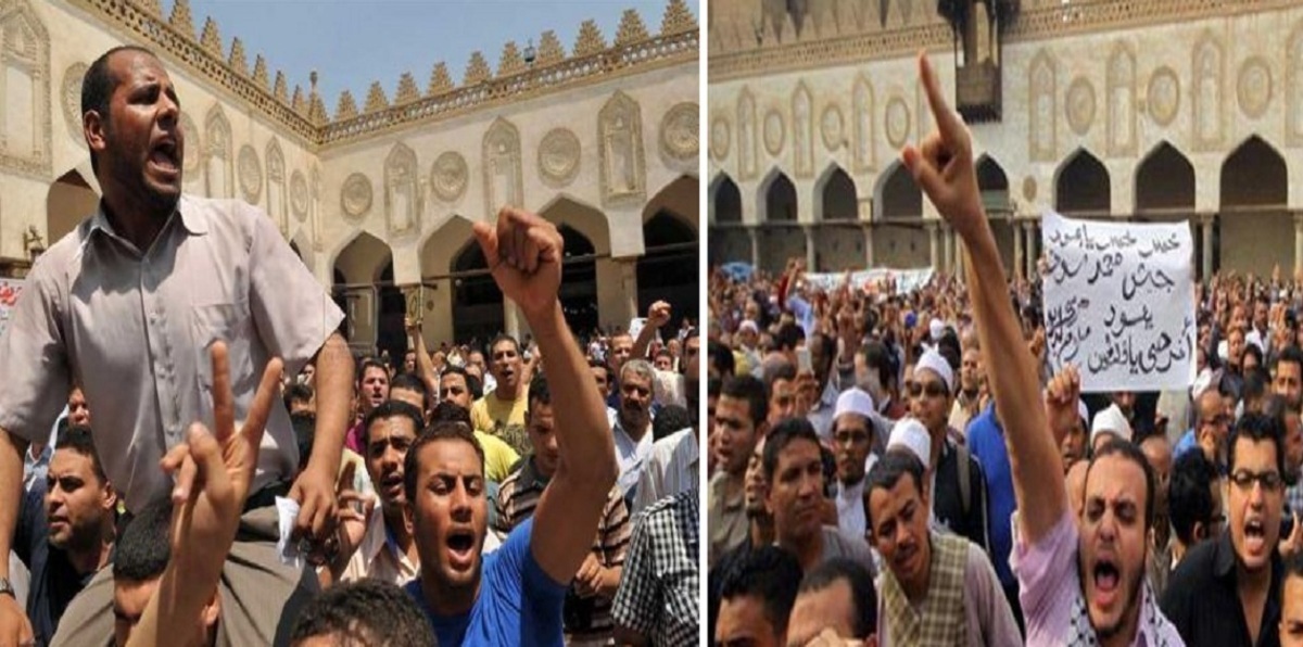 بالفيديو.. مظاهرات في "الأزهر" رفضًا لقرار ترامب بشأن القدس