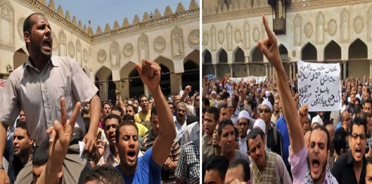 بالفيديو.. مظاهرات في "الأزهر" رفضًا لقرار ترامب بشأن القدس