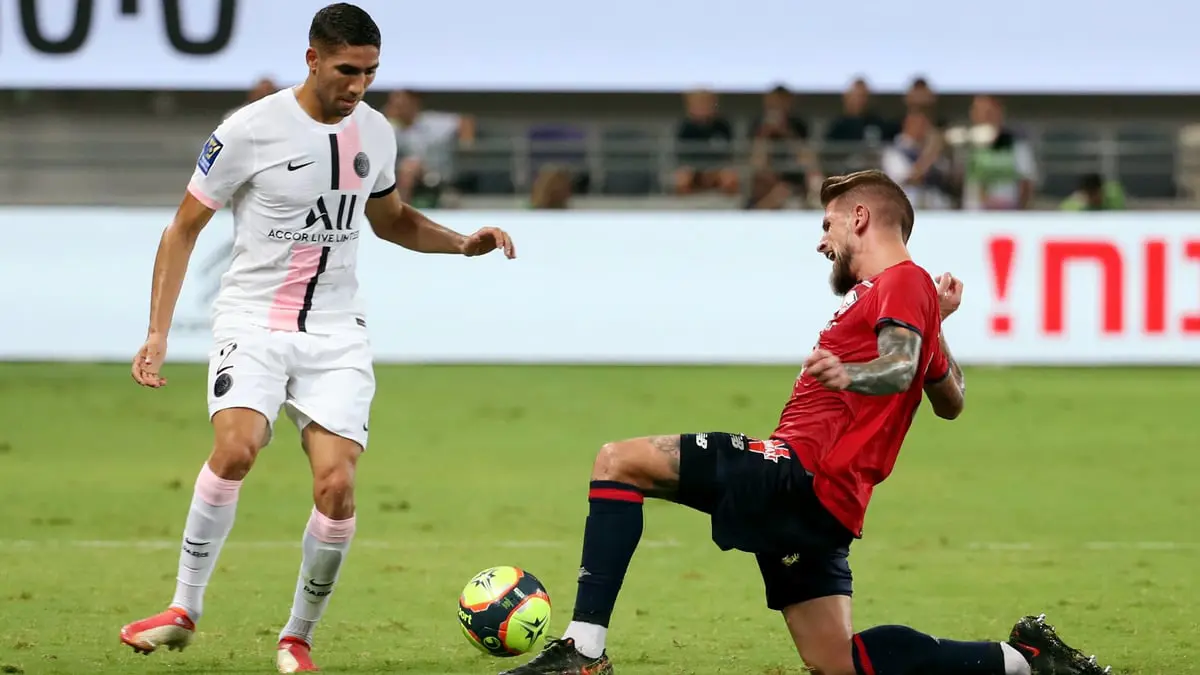 حكيمي يتعرض لصافرات استهجان في السوبر الفرنسي بتل أبيب لمساندته فلسطين