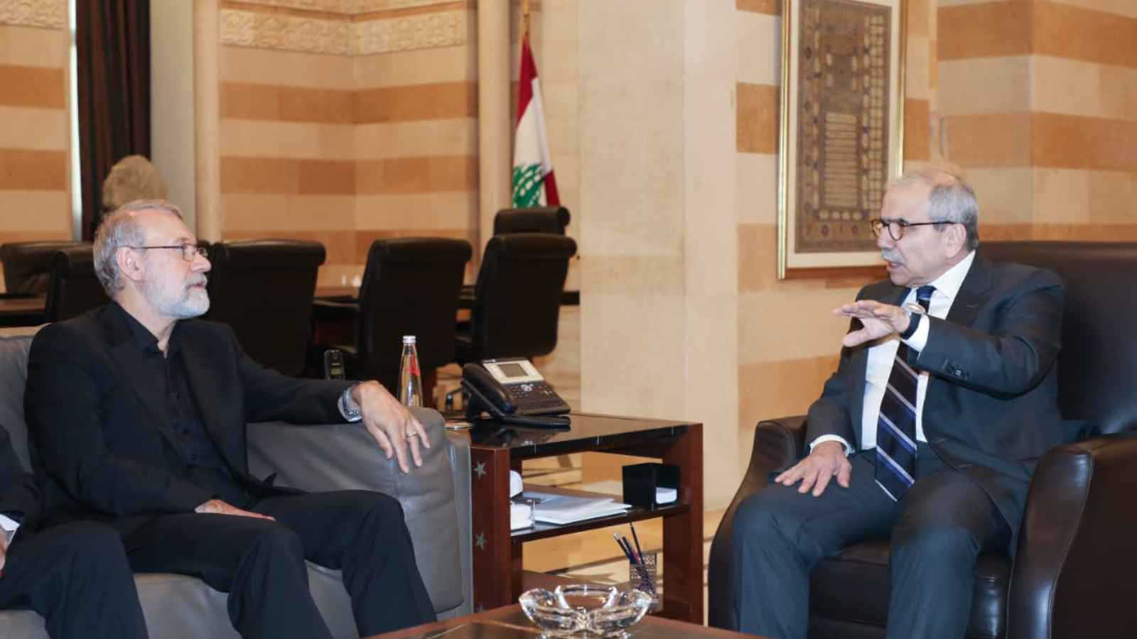 نواف سلام للاريجاني: لبنان لن يقبل التدخل في شؤونه الداخلية