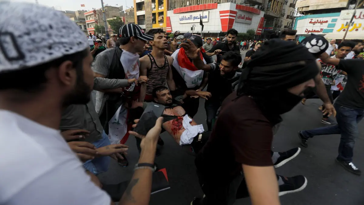 مظاهرات بغداد.. سقوط قتيل وعشرات الجرحى (صور)