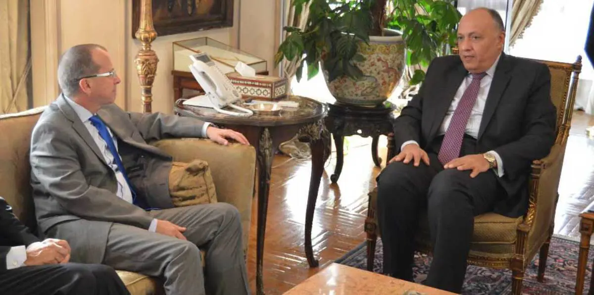 تفاصيل أول أجتماع بين شكري وكوبلر حول الأزمة الليبية