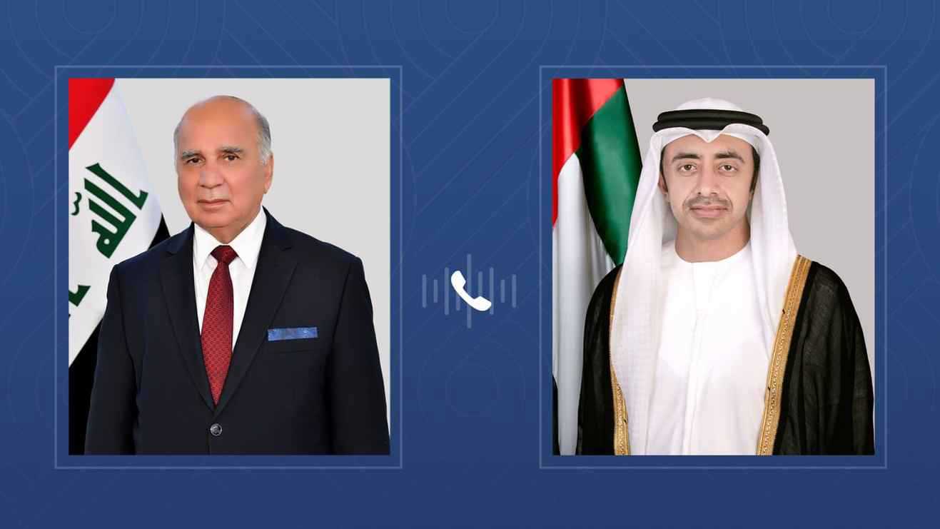 عبدالله بن زايد وفؤاد حسين يبحثان هاتفياً تعزيز التعاون بين الإمارات والعراق