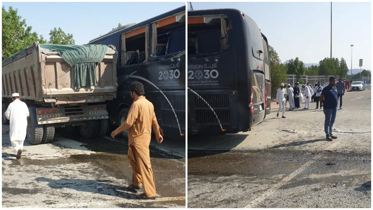 إصابة 18 معتمرًا بحادث تصادم في مكة المكرمة (صور)