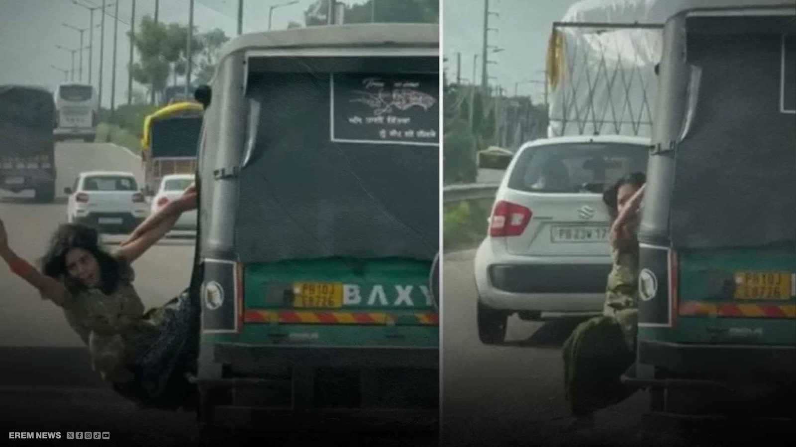 لمقاومة محاولة خطفها.. هندية ترمي بنفسها من "التوك توك" (فيديو إرم)