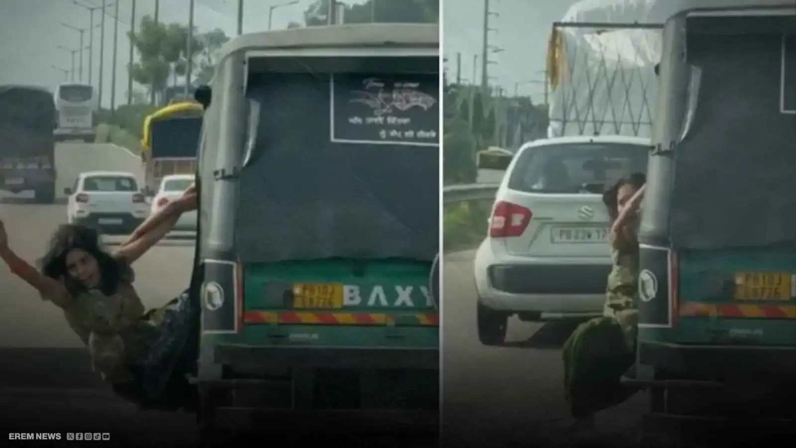 لمقاومة محاولة خطفها.. هندية ترمي بنفسها من "التوك توك" (فيديو إرم)