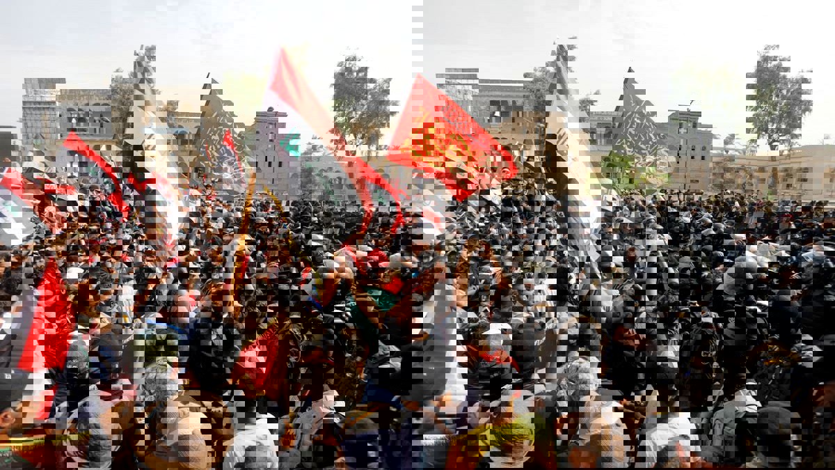 تجدد التظاهرات في بغداد قبيل انعقاد جلسة للبرلمان‎ العراقي