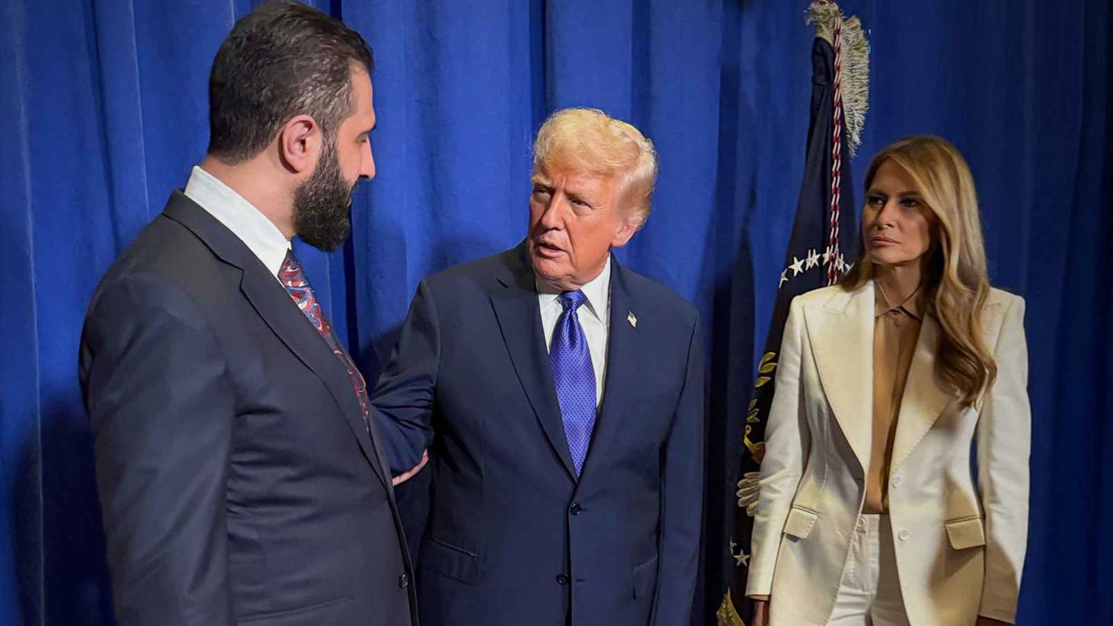 بحضور ميلانيا.. الشرع يلتقي ترامب في نيويورك (صور)