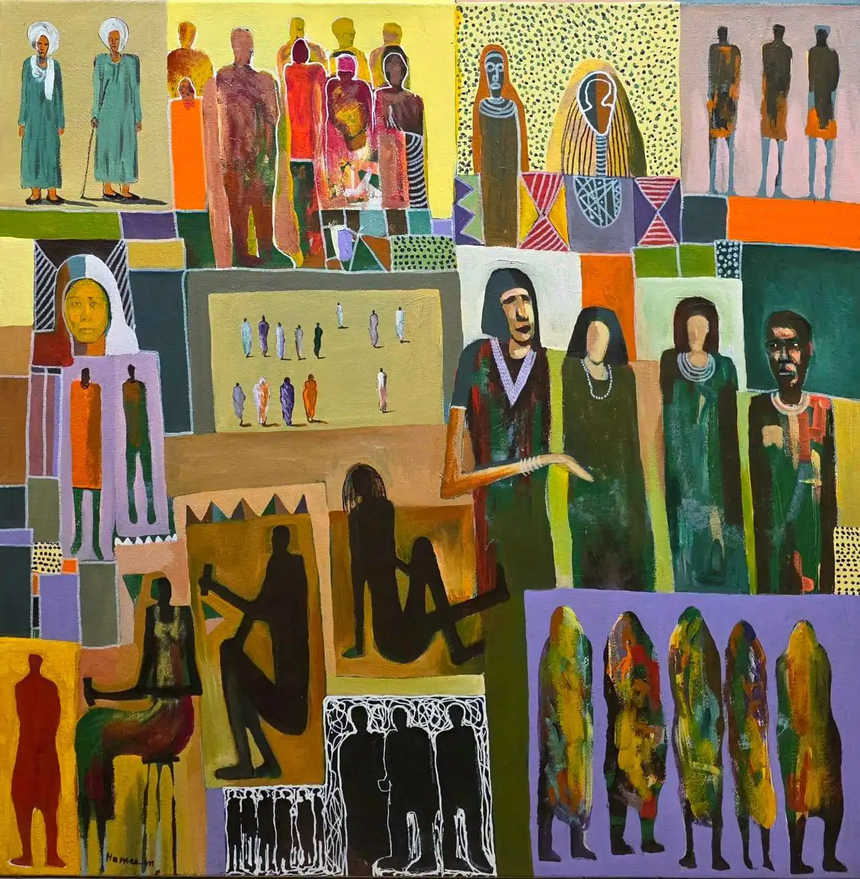 لوحة للتشكيلي السوداني الهميم الماحي 