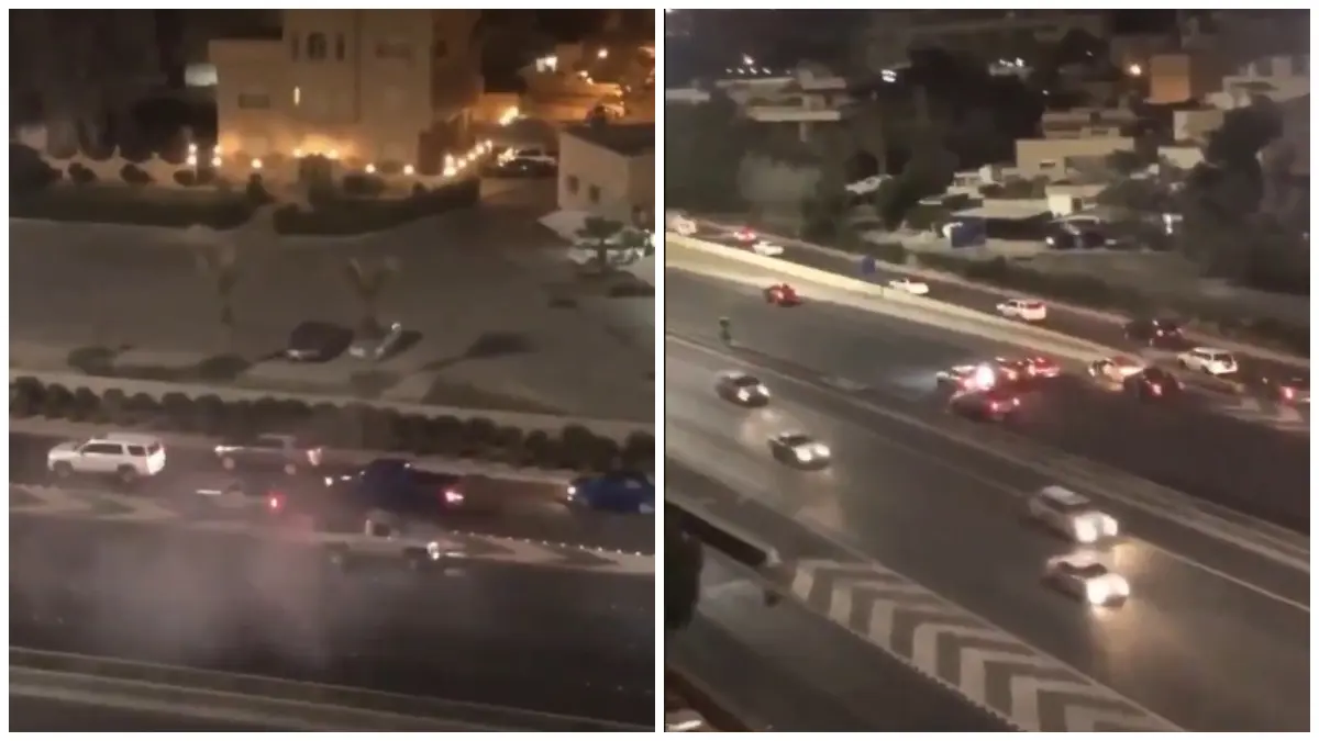 "مستهتر" بالكويت يتسبب بإغلاق شارع رئيس (فيديو)