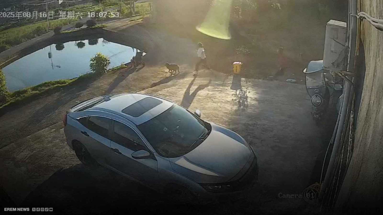 بغفلة عن جدته.. انزلاق عربة طفل من ذوي الهمم وسقوطه في بركة