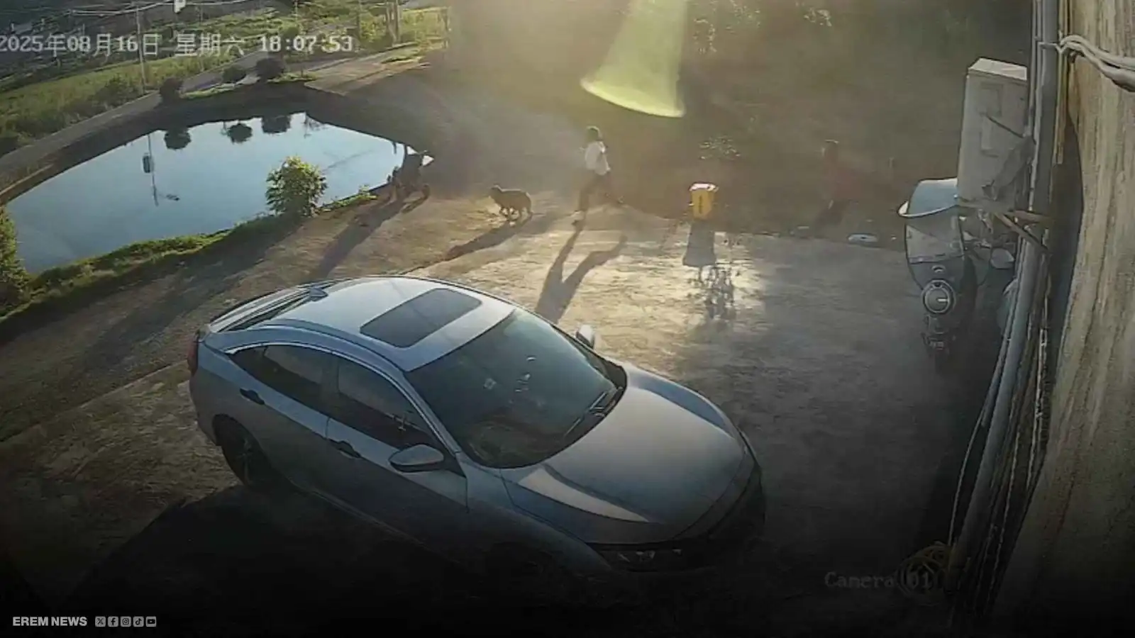 بغفلة عن جدته.. انزلاق عربة طفل من ذوي الهمم وسقوطه في بركة