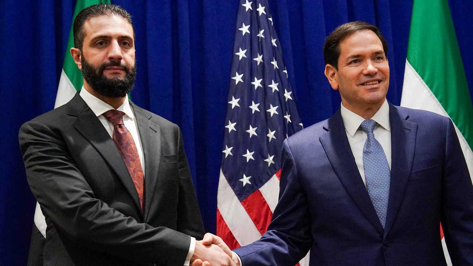 الشرع يبحث مع روبيو الأوضاع في سوريا