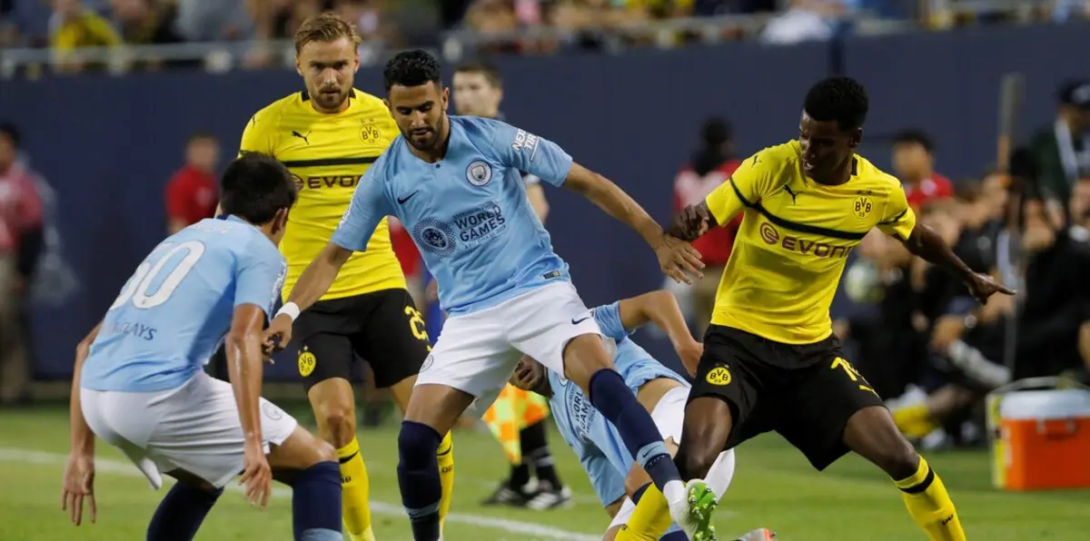 ساني يتحدث عن المنافسة مع رياض محرز في مانشستر سيتي