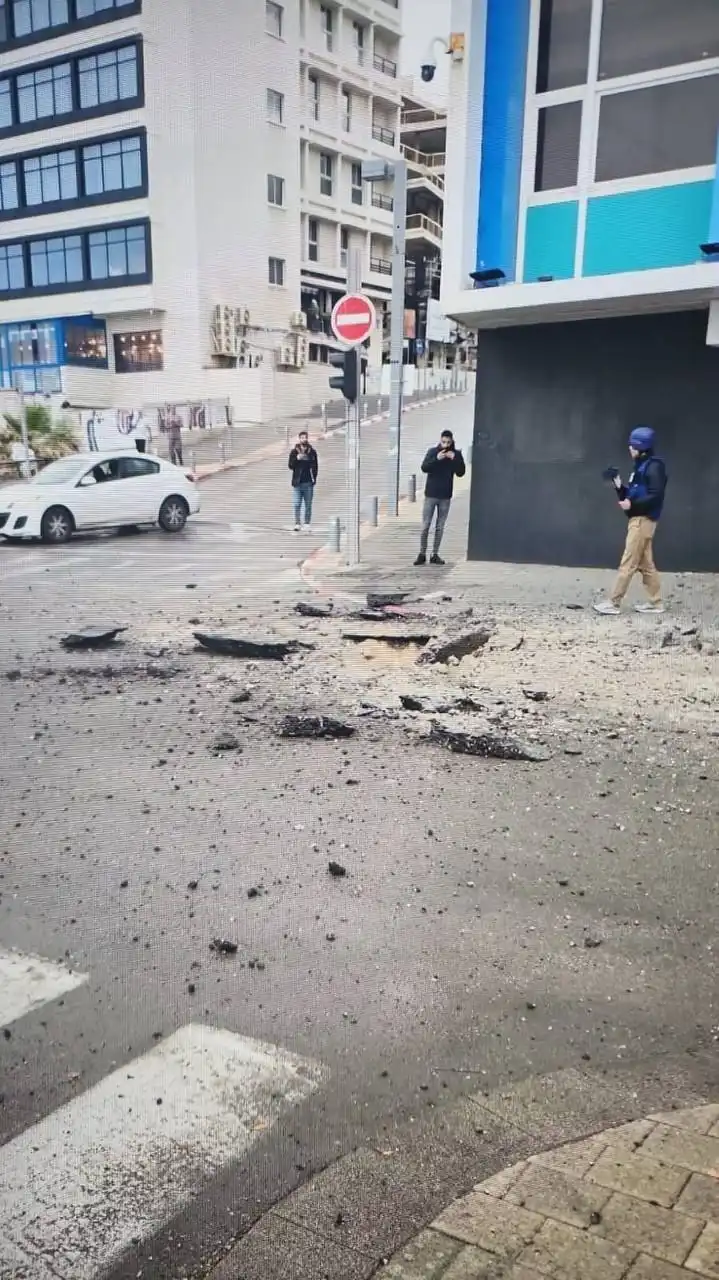 موقع سقوط شظايا صاروخ