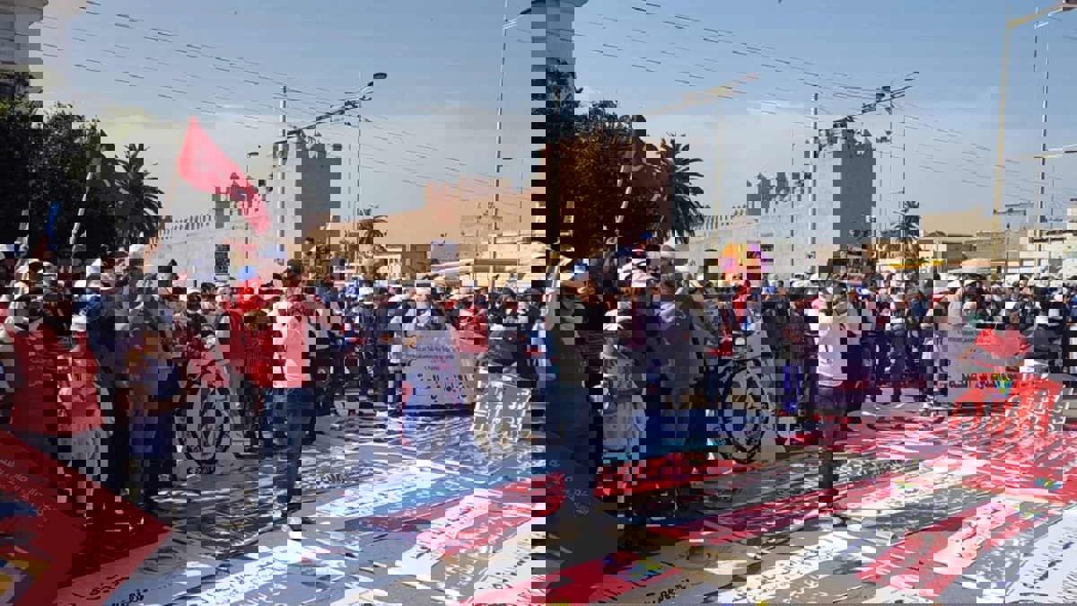 في عيد العمال.. احتجاجات عمالية في المغرب ضد حكومة العثماني (صور)