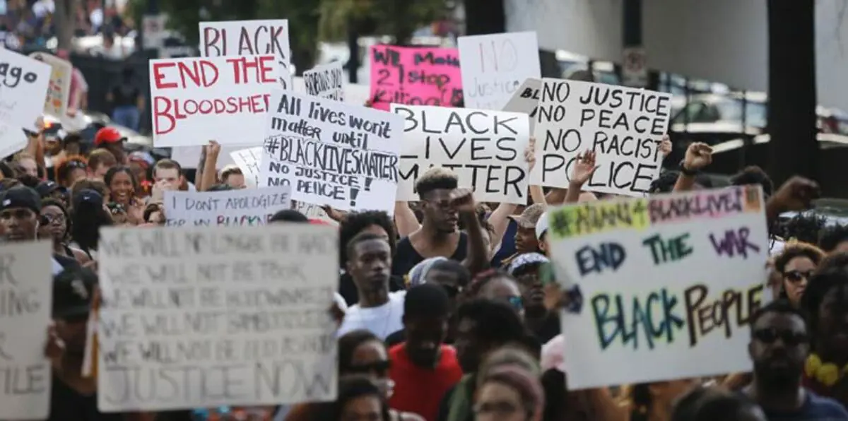 مظاهرة في لندن للتنديد بقتل السود في أمريكا