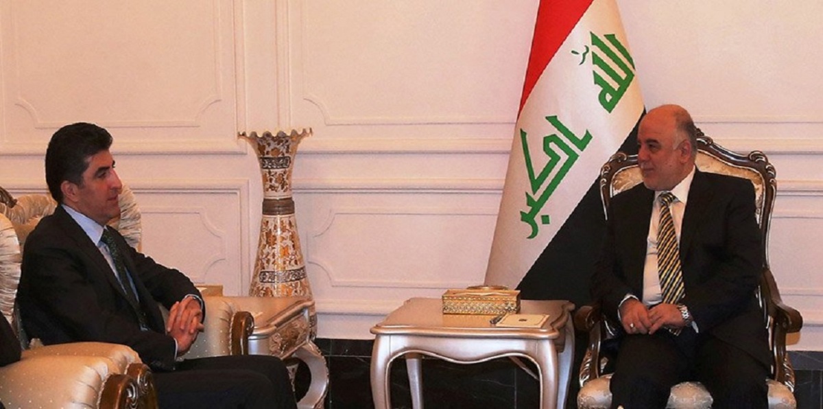 في ظل سباق محموم لكسب الأكراد.. العبادي يلتقي بارزاني وعينه على رئاسة الحكومة