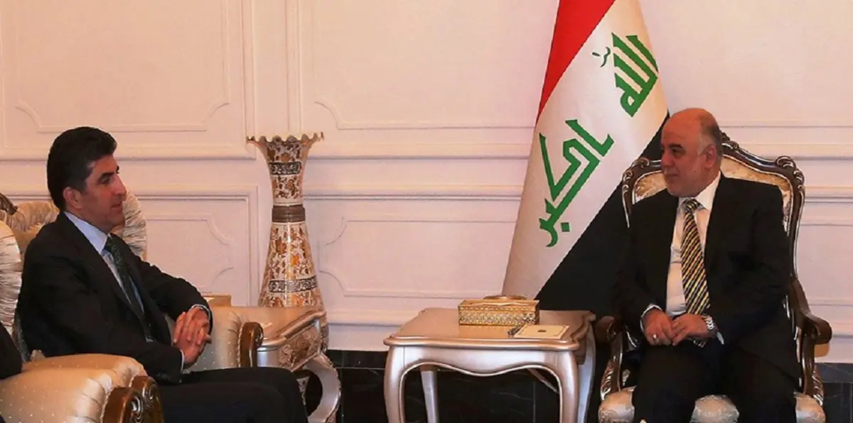 في ظل سباق محموم لكسب الأكراد.. العبادي يلتقي بارزاني وعينه على رئاسة الحكومة