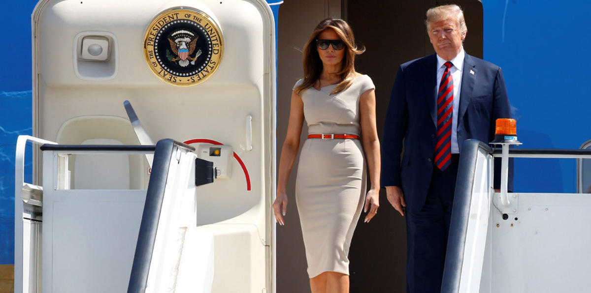 ترامب يصل لندن في أول زيارة له منذ توليه منصبه