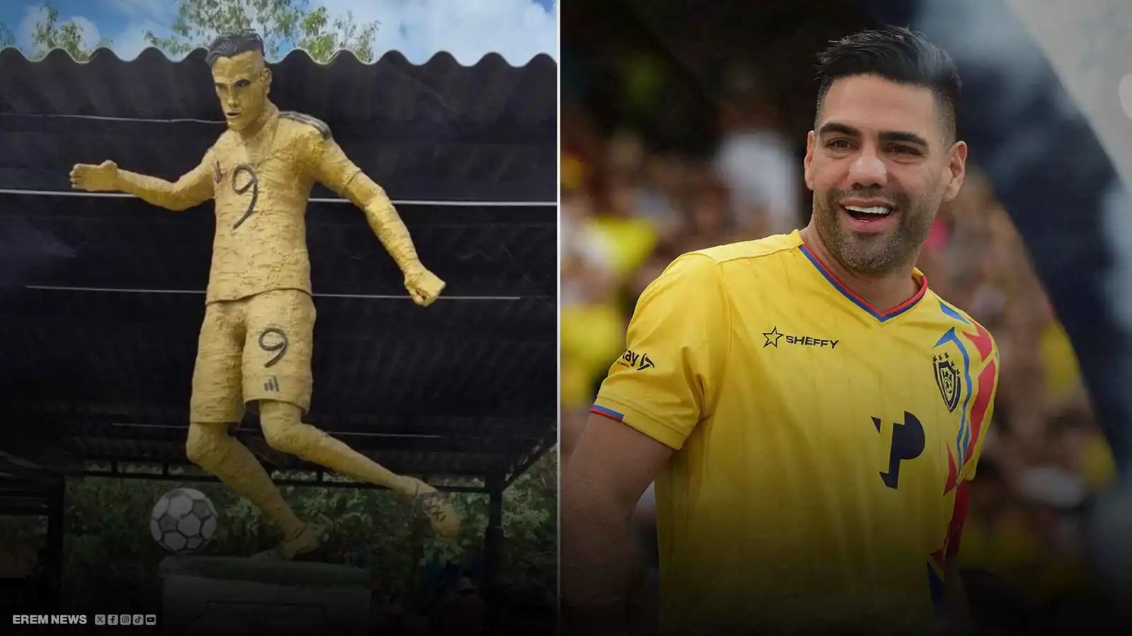 تكريم أم تقزيم ؟ تمثال للنجم فالكاو يثير سخرية في كولومبيا (فيديو إرم)