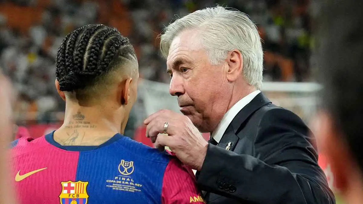 برشلونة يدخل في صدام مع أنشيلوتي بسبب رافينيا