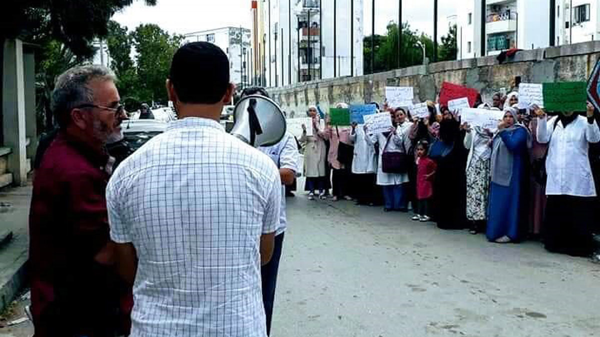 الجزائر.. احتجاجات لمعلمي المرحلة الابتدائية تشل مدارس البلاد (صور)‎‎