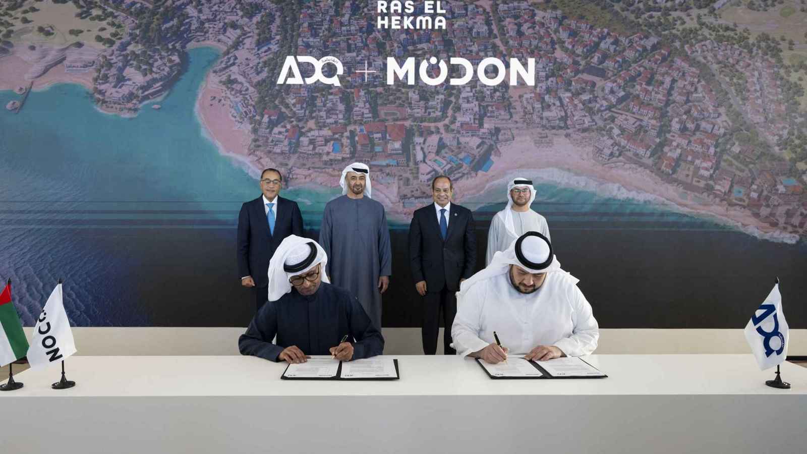 محمد بن زايد والسيسي يفتتحان مشروع "رأس الحكمة"