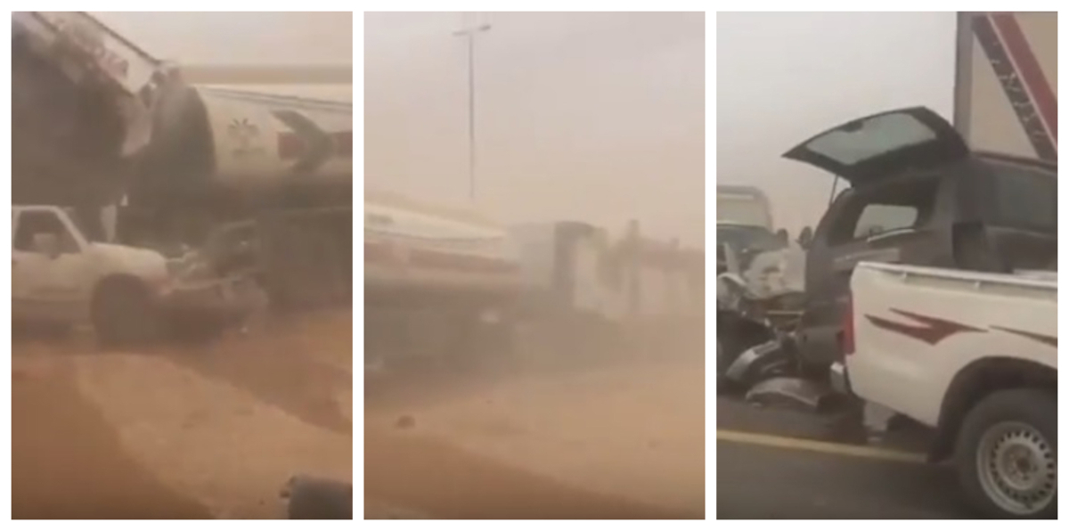 تصادم جماعي مروع في السعودية 