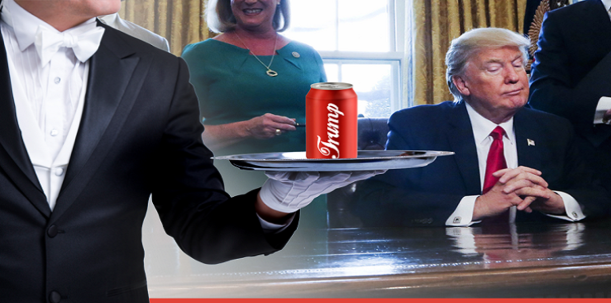 شبيه بزر إطلاق الصواريخ النووية.. ترامب لديه زر أحمر مخصص لطلب الكولا