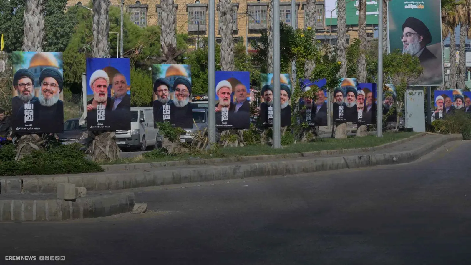 لماذا أُزيلت صور نصر الله عن طريق مطار بيروت؟