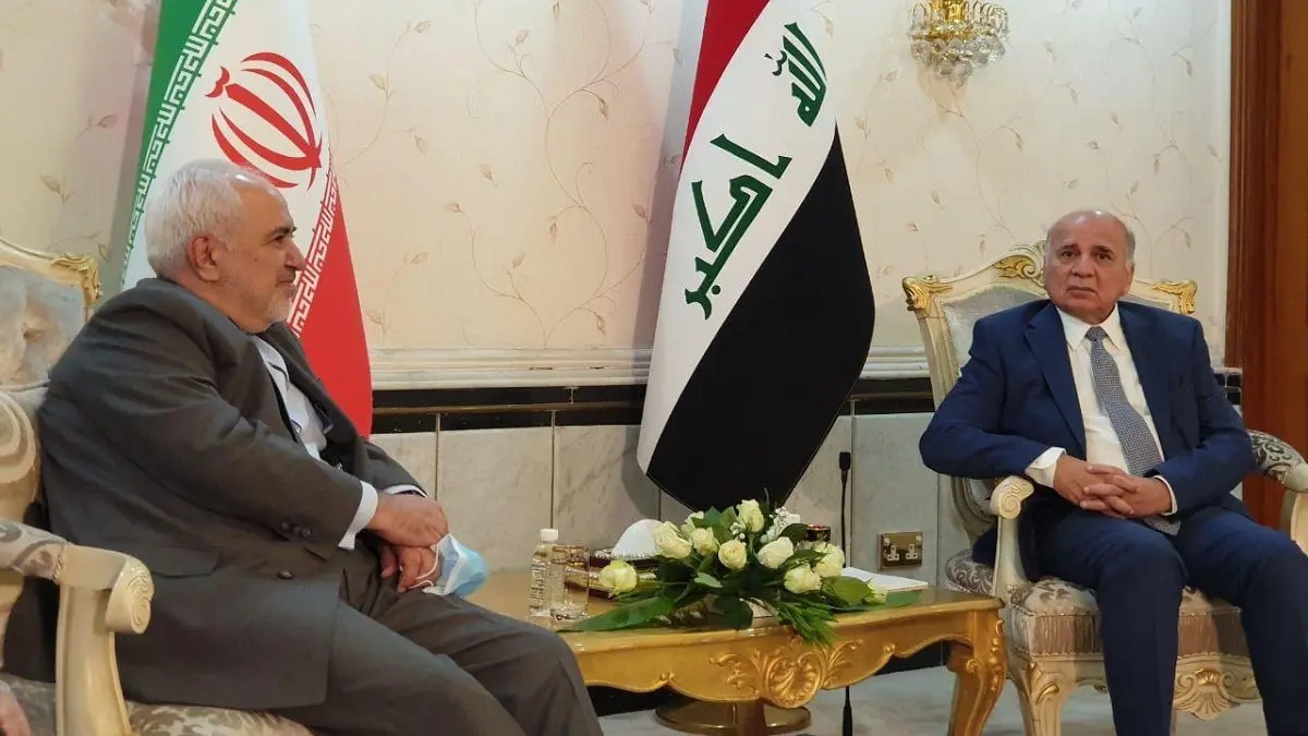 ظريف يستهل زيارة للعراق من موقع اغتيال قاسم سليماني‎