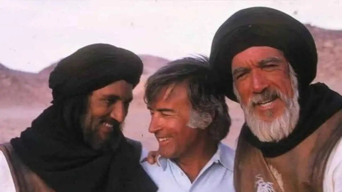 مصطفى العقاد مع أنطوني كوين وعبدالله غيث