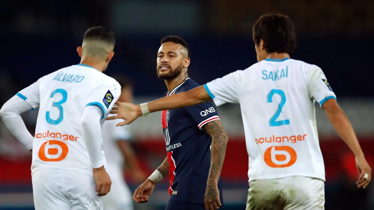 إيقاف نيمار وفتح تحقيق في واقعة العنصرية بعد مباراة باريس سان جيرمان ومرسيليا