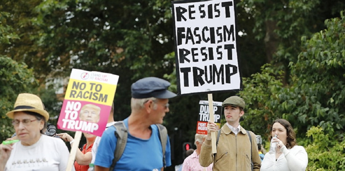 تظاهرة في لندن ضد زيارة ترامب