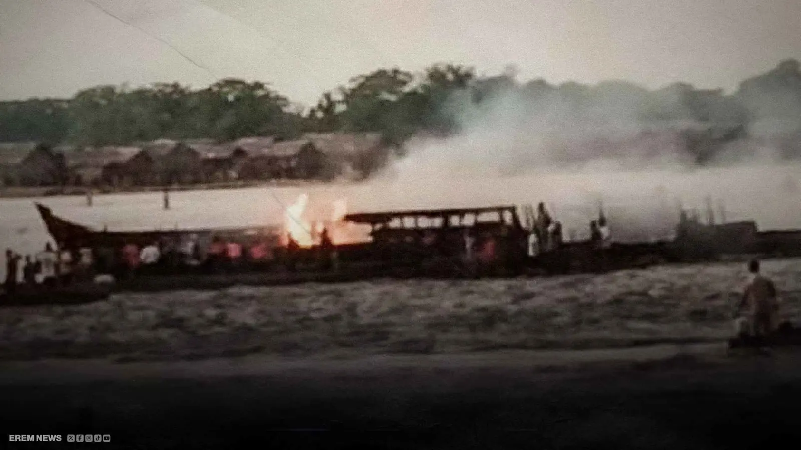 حريق قارب في الكونغو