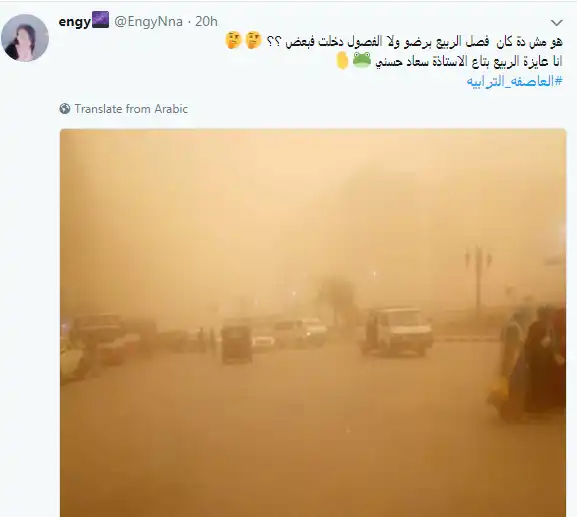 العاصفة الغبارية في مصر