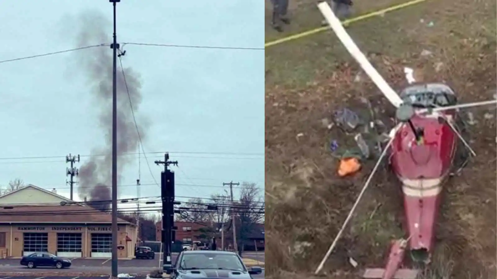 مقتل شخص وإصابة آخر بتصادم مروحيتين في نيوجيرسي الأمريكية (فيديو)