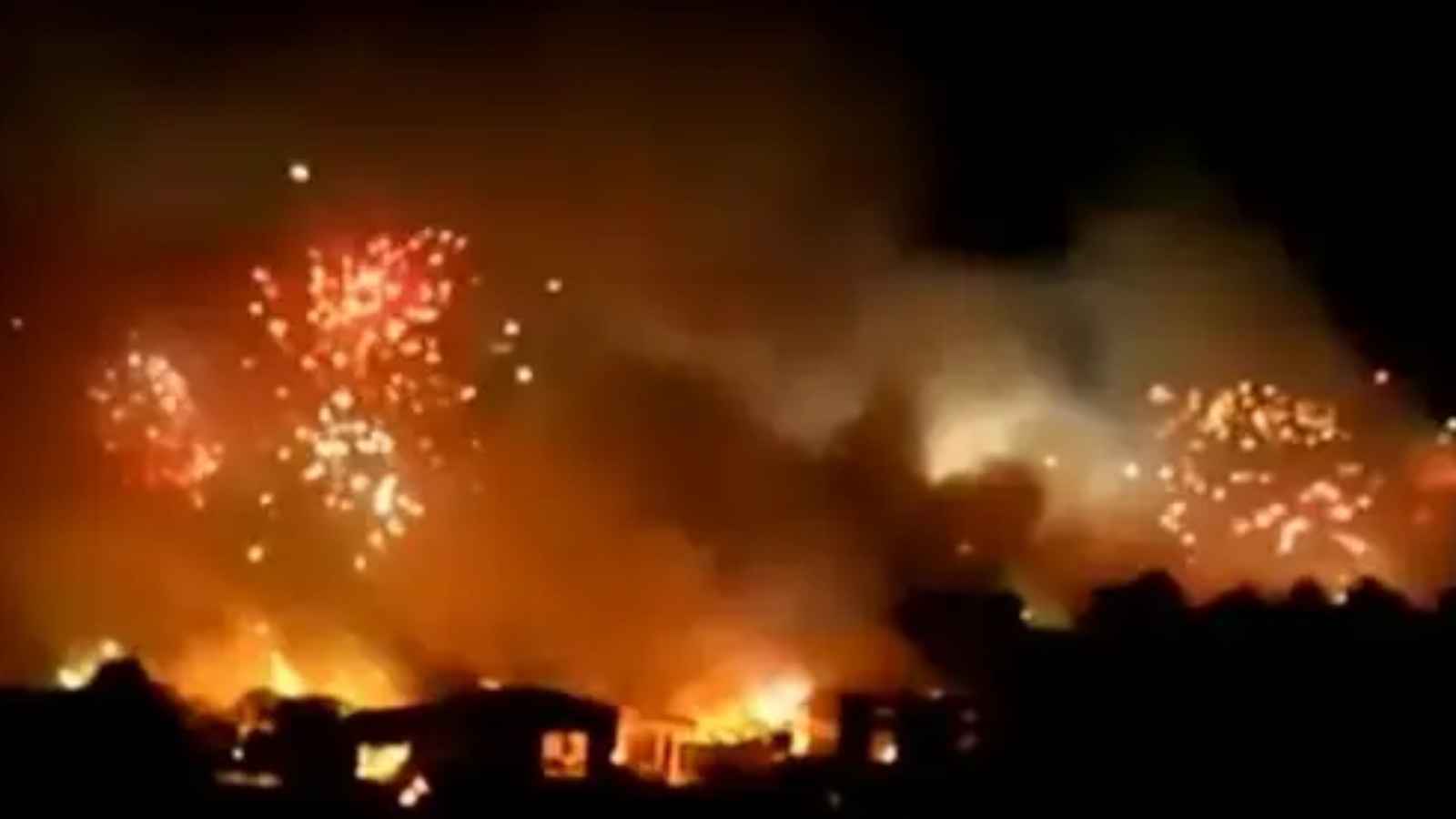 فيديو يحبس الأنفاس لانفجار مصنع مفرقعات في الصين قتل 9 أشخاص