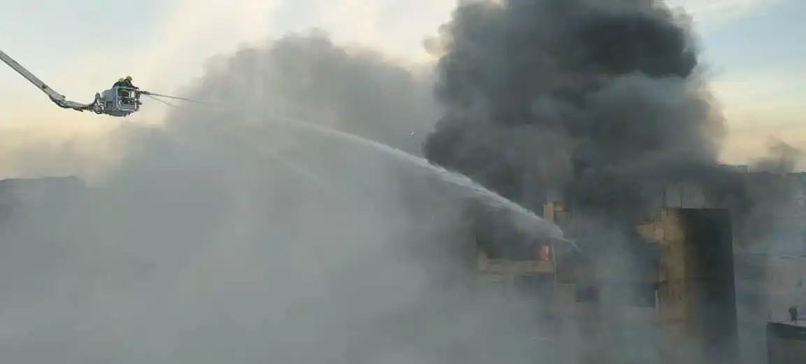 أثناء اطفاء الحريق